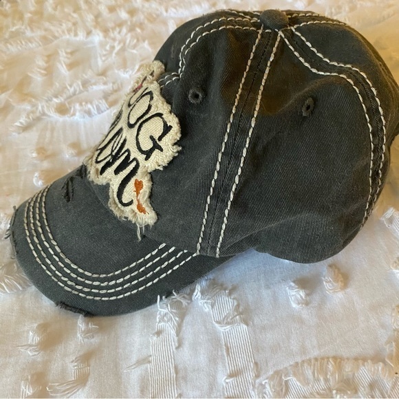 Dog Mom Distressed Baseball Cap Hat - Picture 3 of 10